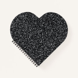 Cinder Black Glitzer Notizbuch