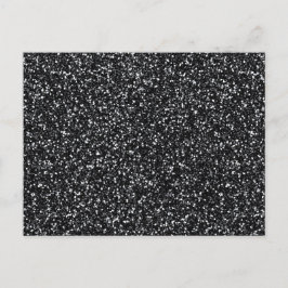 Cinder Black Glitzer Postkarte