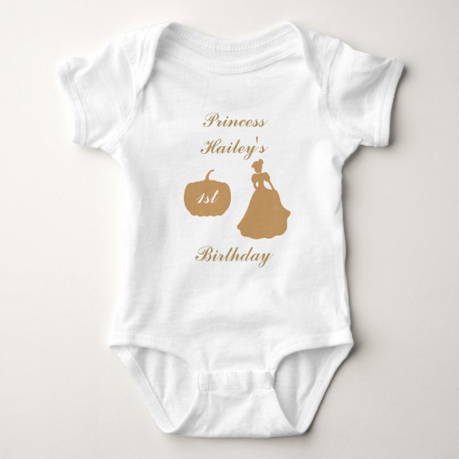 Cinderella Birthday Princess Bodysuit Baby Strampler