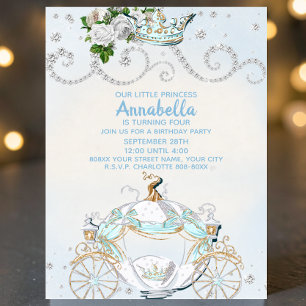 Cinderella Carriage Fairy Tale Party Einladung