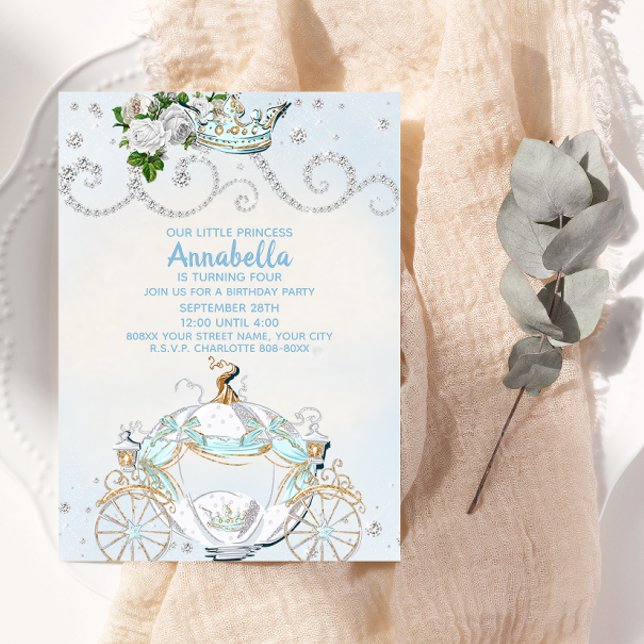 Cinderella Carriage Mairy Tale Party Einladung (Von Creator hochgeladen)