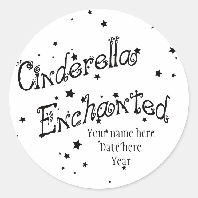 Cinderella Enchanted Runder Aufkleber (Vorderseite)