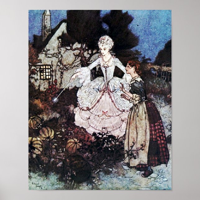 Cinderella Fairy Godmutter von Edmund Dulac Poster (Vorne)