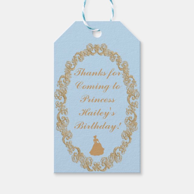Cinderella Gastgeschenk Tag Geschenkanhänger (Vorderseite)