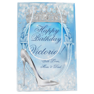 Cinderella Glass Slippert Princess Quinceanera Mittlere Geschenktüte