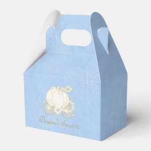 Cinderella Gold Carriage Blue Gastgeschenk Boxes Geschenkschachtel