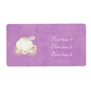Cinderella Gold Carriage Lila Princess Label