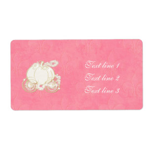 Cinderella Gold Carriage Rosen Pink Princess Label