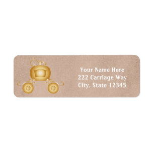Cinderella Goldene Kutsche Prinzessin Adressetiket