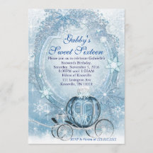 Cinderella Invitation, Cinderella 16 . Geburtstag