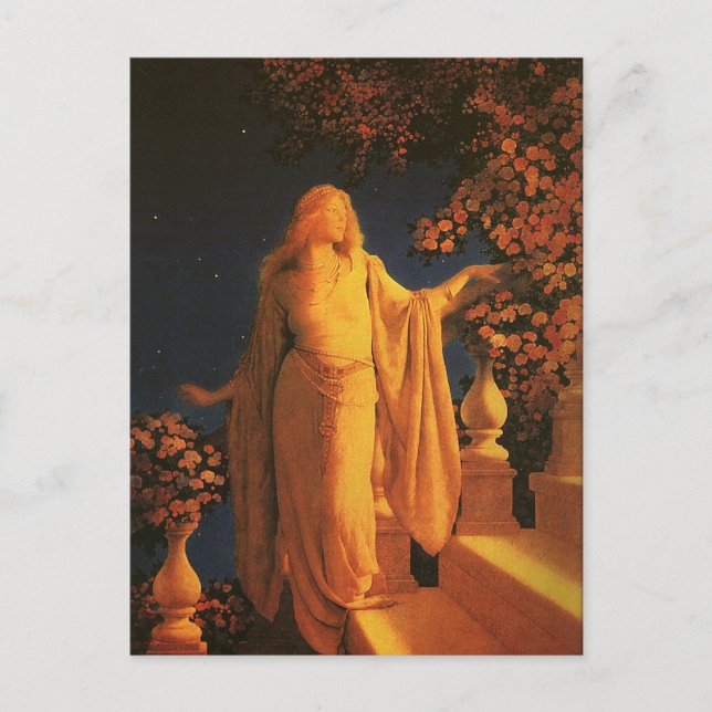 Cinderella Maxfield Parrish Fine Art Postkarte (Vorderseite)