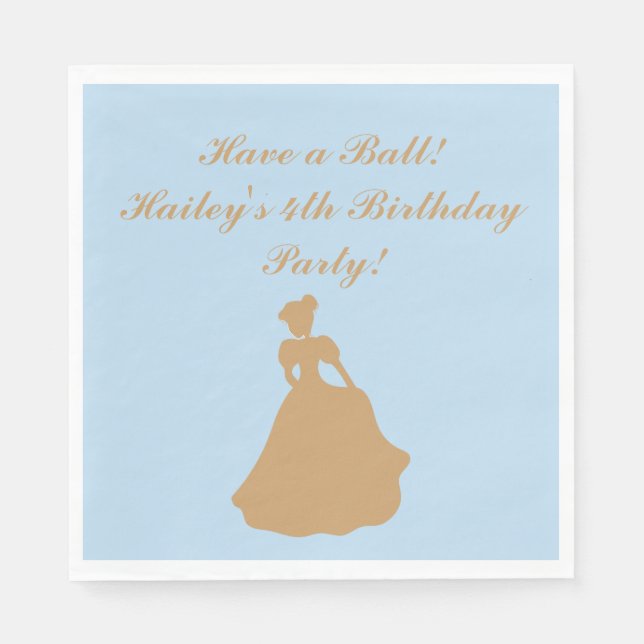 Cinderella Party Personalisiert Napkins Serviette (Vorderseite)
