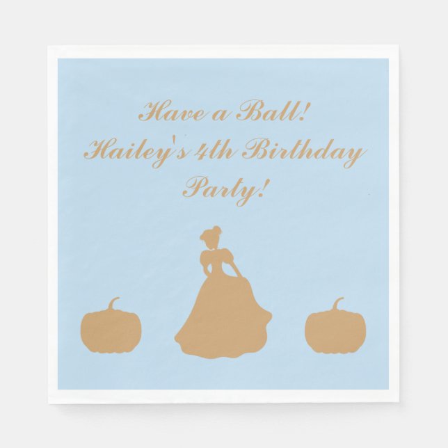 Cinderella Party Personalisiert Napkins Serviette (Vorderseite)
