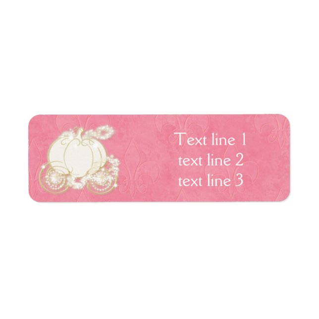 Cinderella Pink Gold Carriage Royal Address Labels (Vorne)