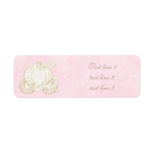 Cinderella Pink Gold Carriage Royal Address Labels (Vorne)