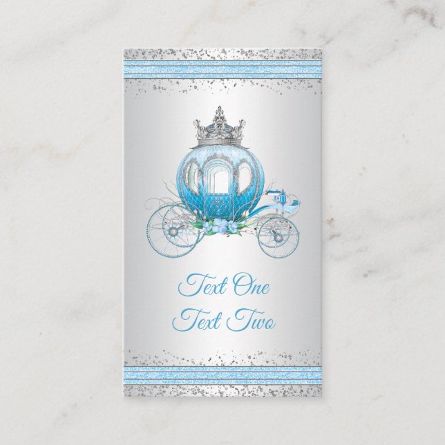 Cinderella Princess Carriage Table Cards Platzkarte (Vorderseite)