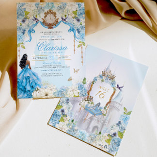 Cinderella Princess Royal 16 . Geburtstag Einladung