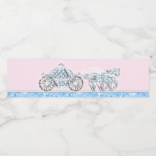 Cinderella Princess Water Bottle Labels Wasserflaschenetikett