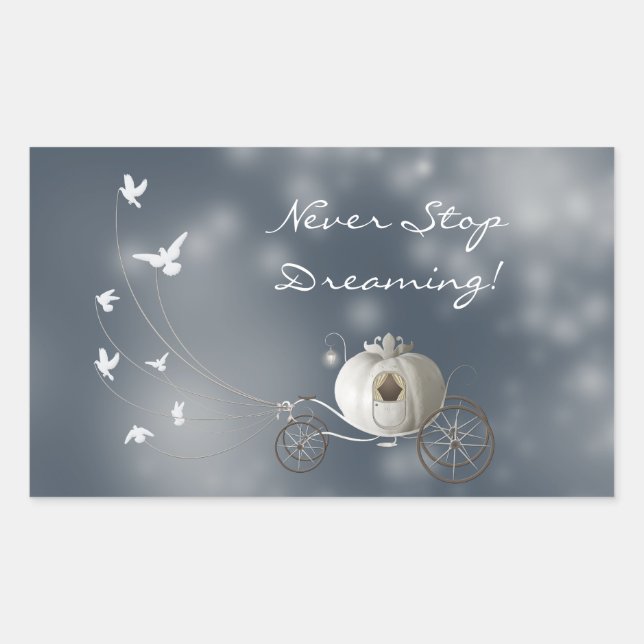 Cinderella Pumpkin Rechteckiger Aufkleber (Vorderseite)