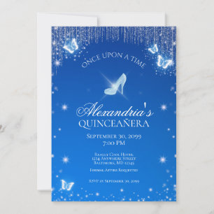 Cinderella Quinceanera Geburtstagseinladung Einladung