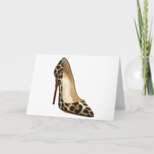 Cinderella Quote Louboutin Leopard Schuhkarte Karte