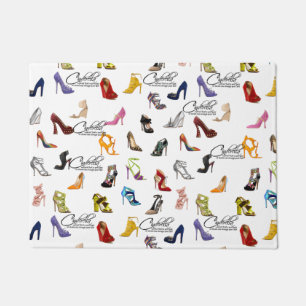 Cinderella Quote Schuhe Heelse Pumps Bath Mat Fußmatte