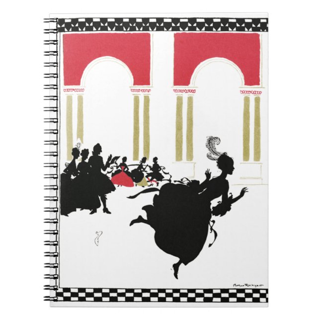 CINDERELLA SILHOUETTE von Rackham Spiral Notebook Notizblock (Vorderseite)