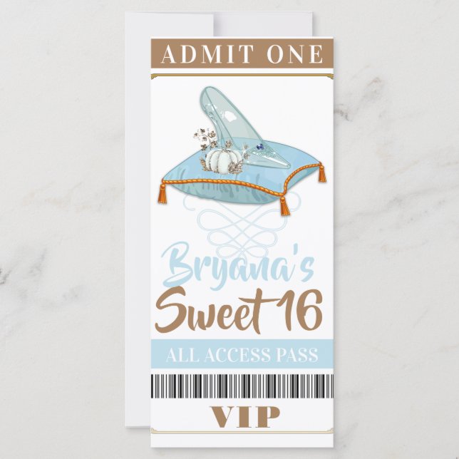 Cinderella Slipper Princess Sweet 16 VIP Party (Vorderseite)
