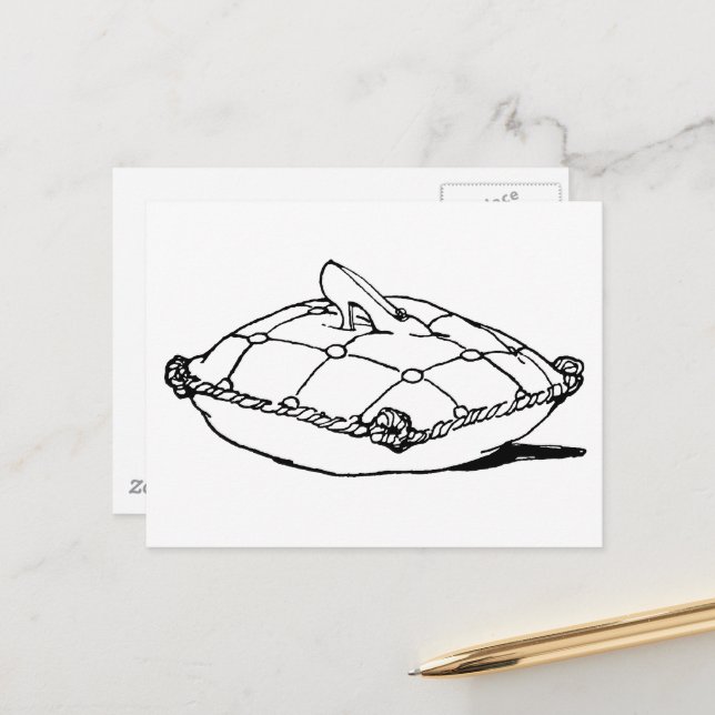 Cinderella Slipper Vintage Märchengeschichte Postkarte (Vorderseite/Rückseite Beispiel)