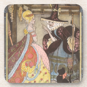 Cinderella und die gute Fee, Vintage-Märchen Untersetzer