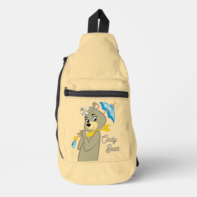 Cindy Bear Holding Parasol Crossbody Bag (Vorderseite)