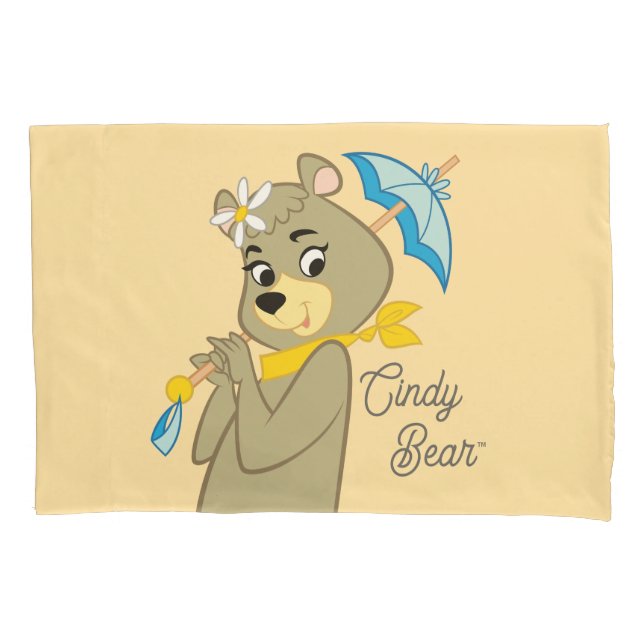 Cindy Bear Holding Parasol Kissenbezug (Vorderseite)