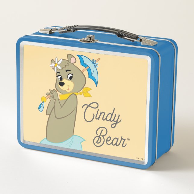 Cindy Bear Holding Parasol Metall Brotdose (Vorderseite)