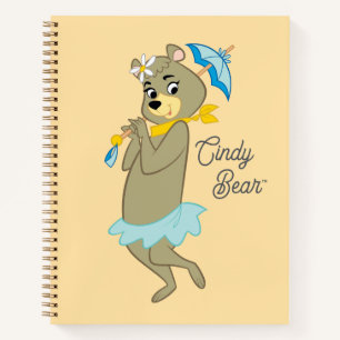 Cindy Bear Holding Parasol Notizbuch