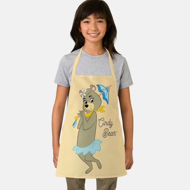 Cindy Bear Holding Parasol Schürze (Insitu)