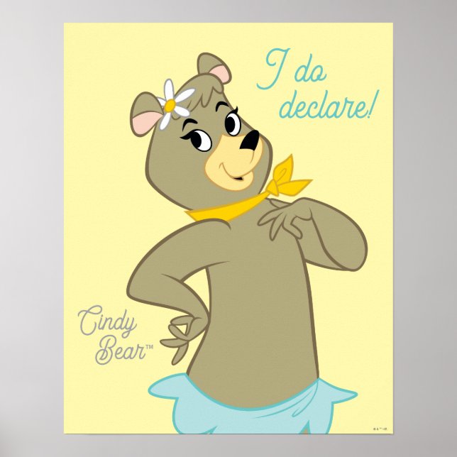 Cindy Bear Playful Pose Poster (Vorne)