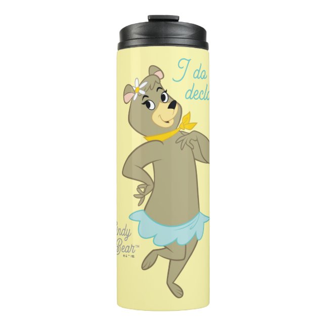 Cindy Bear Playful Pose Thermosbecher (Vorderseite)