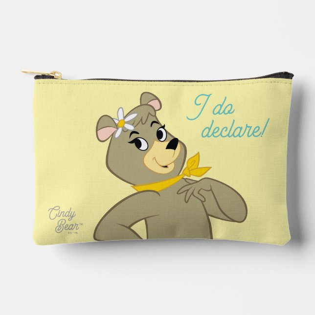 Cindy Bear Playful Pose Zubehörtasche (Vorderseite)