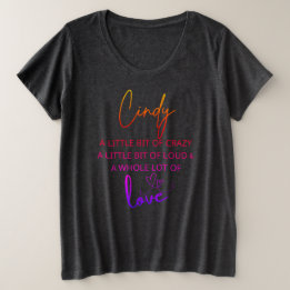 Cindy Colorful Liebe 2 Große Größe T-Shirt
