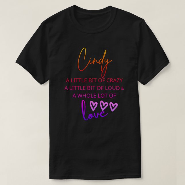 Cindy Colorful Liebe T-Shirt (Design vorne)