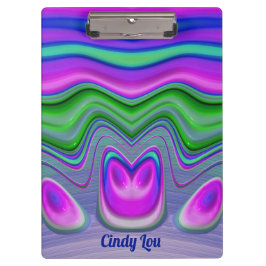 CINDY LOU ~ 3D! Rosa, Lila, grün, blau Klemmbrett