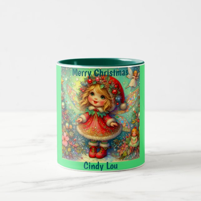CINDY LOU ~ VINTAGE ZWEIFARBIGE TASSE (Mittel)