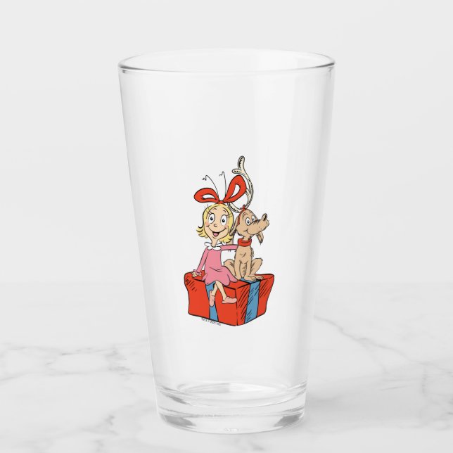 Cindy Lou Who and Max on a Present Glas (Vorderseite)
