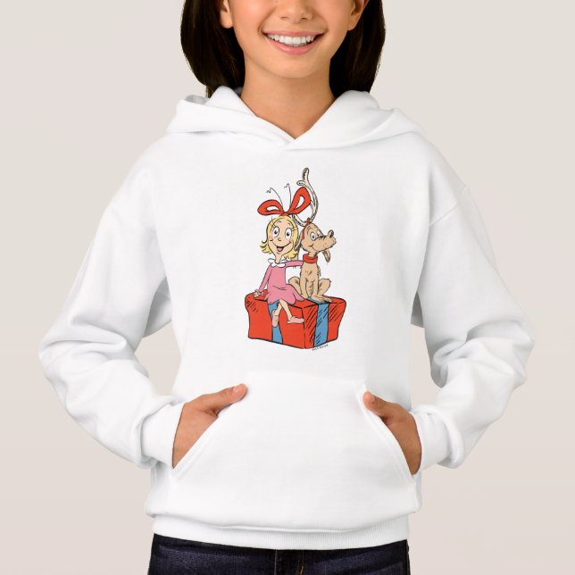 Cindy Lou Who and Max on a Present Hoodie (Vorderseite)
