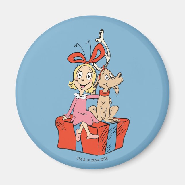 Cindy Lou Who and Max on a Present Magnet (Vorne)