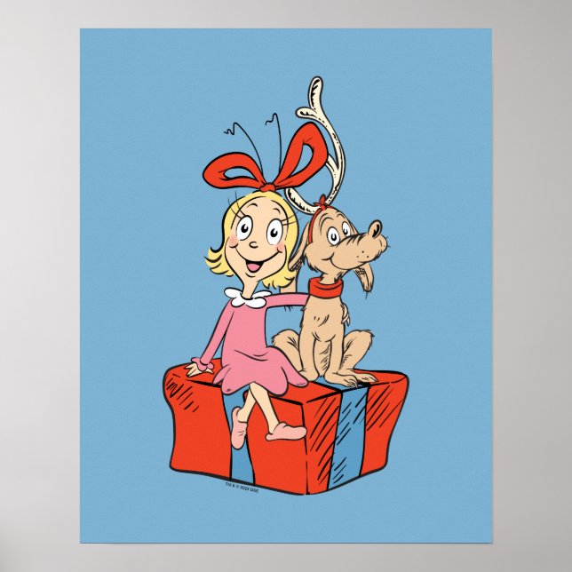 Cindy Lou Who and Max on a Present Poster (Vorne)