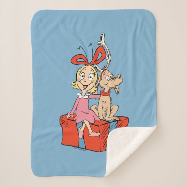 Cindy Lou Who and Max on a Present Sherpadecke (Vorderseite)