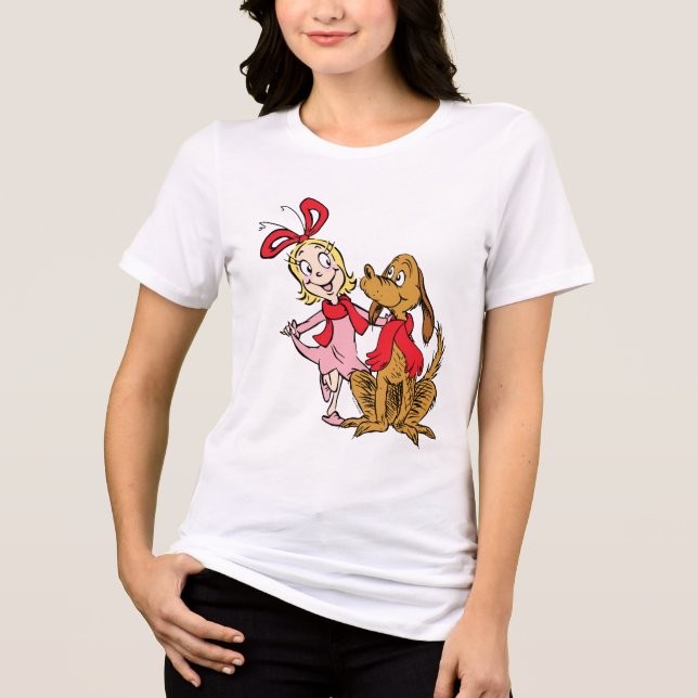 Cindy Lou Who and Max the Dog Tri-Blend Shirt (Vorderseite)