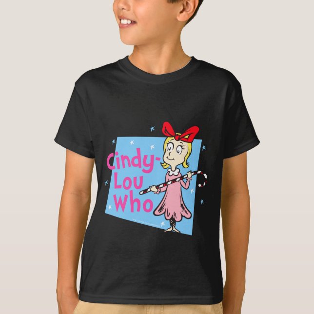Cindy Lou Who Candy Cane  T-Shirt (Vorderseite)