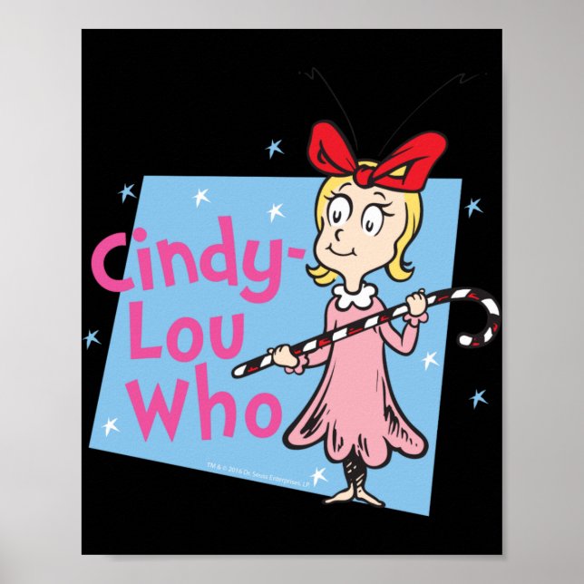 Cindy Lou Who Candy Cane T Shirt  Poster (Vorne)